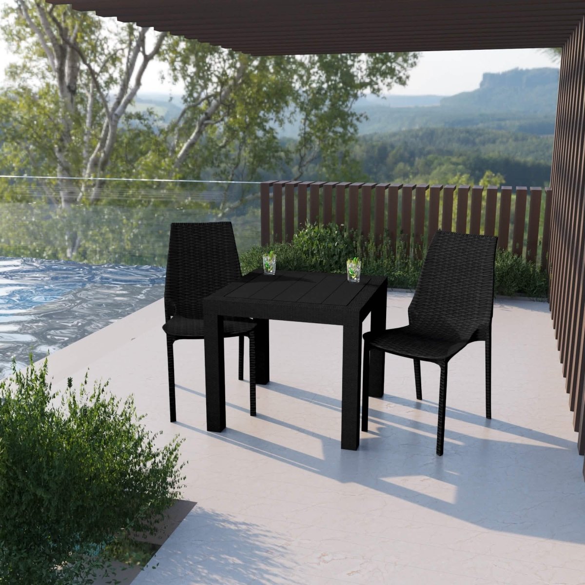 Kent Patio Outdoor Dining Chair Weave Design in Polypropylene