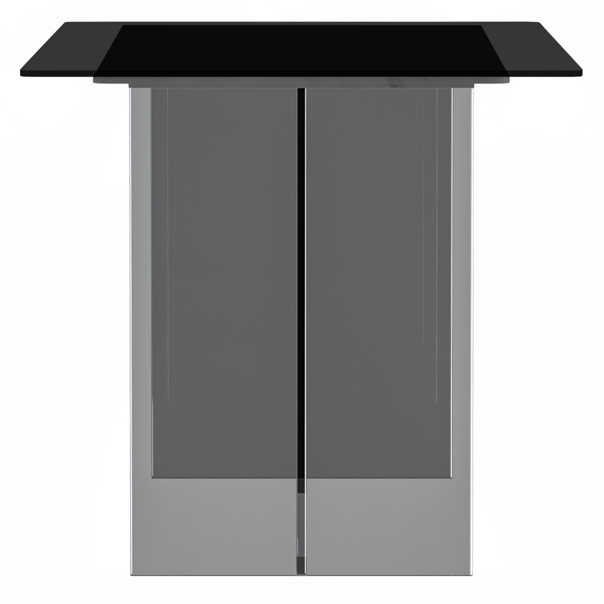 Kova Rectangular Dining Table with Sintered Stone/Glass Top and Acrylic Base Legs