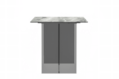 Kova Rectangular Dining Table with Sintered Stone/Glass Top and Acrylic Base Legs
