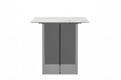 Kova Rectangular Dining Table with Sintered Stone/Glass Top and Acrylic Base Legs