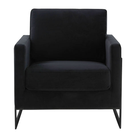 Lincoln Modern Upholstered in Fabric Accent Armchair With Gold/Black/White Metal Frame