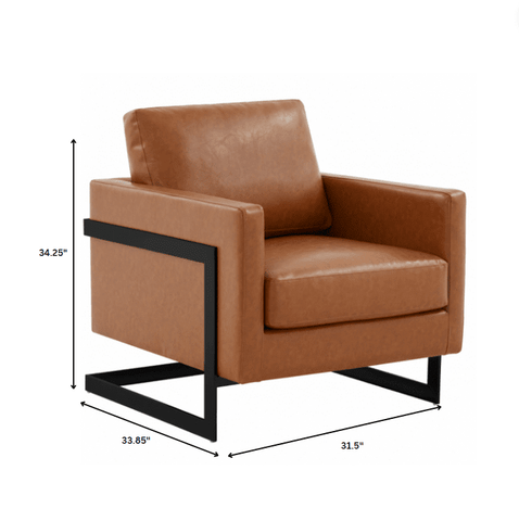 Lincoln Modern Upholstered in Fabric Accent Armchair With Gold/Black/White Metal Frame