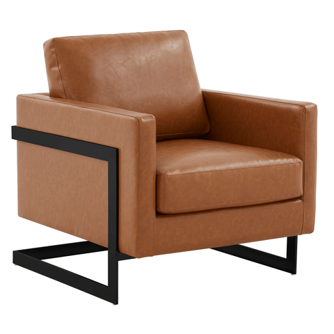Lincoln Modern Upholstered in Fabric Accent Armchair With Gold/Black/White Metal Frame