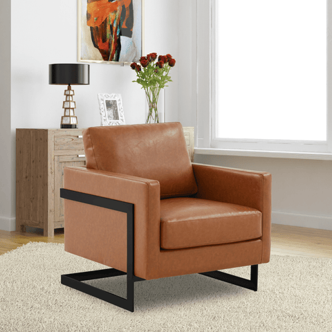 Lincoln Modern Upholstered in Fabric Accent Armchair With Gold/Black/White Metal Frame