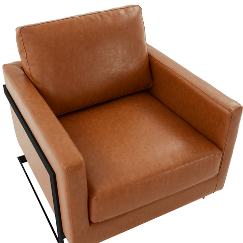 Lincoln Modern Upholstered in Fabric Accent Armchair With Gold/Black/White Metal Frame