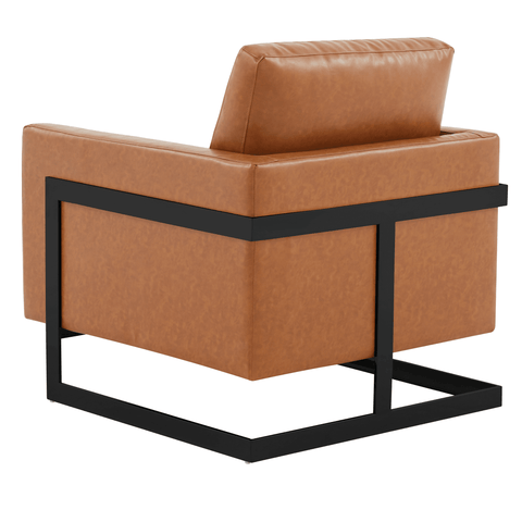 Lincoln Modern Upholstered in Fabric Accent Armchair With Gold/Black/White Metal Frame