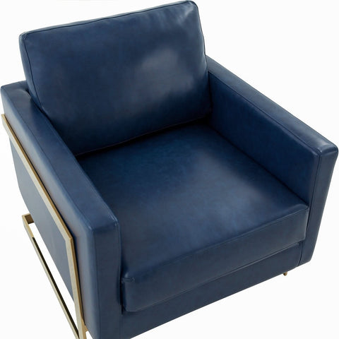 Lincoln Modern Upholstered in Fabric Accent Armchair With Gold/Black/White Metal Frame