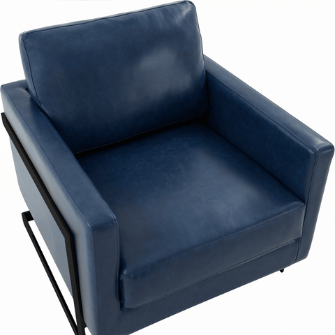 Lincoln Modern Upholstered in Fabric Accent Armchair With Gold/Black/White Metal Frame