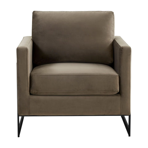 Lincoln Modern Upholstered in Fabric Accent Armchair With Gold/Black/White Metal Frame