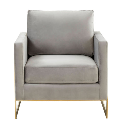 Lincoln Modern Upholstered in Fabric Accent Armchair With Gold/Black/White Metal Frame