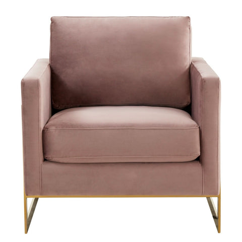 Lincoln Modern Upholstered in Fabric Accent Armchair With Gold/Black/White Metal Frame