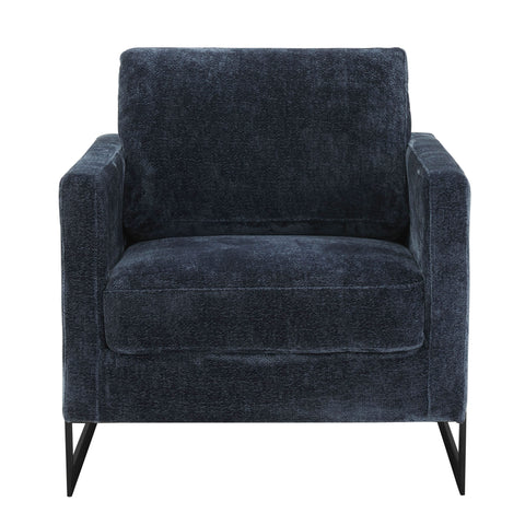 Lincoln Modern Upholstered in Fabric Accent Armchair With Gold/Black/White Metal Frame