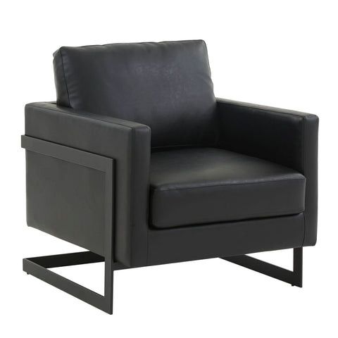 Lincoln Modern Upholstered in Fabric Accent Armchair With Gold/Black/White Metal Frame