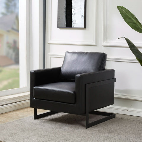 Lincoln Modern Upholstered in Fabric Accent Armchair With Gold/Black/White Metal Frame