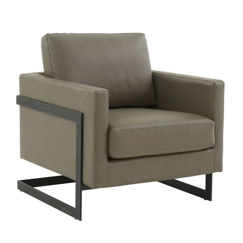 Lincoln Modern Upholstered in Fabric Accent Armchair With Gold/Black/White Metal Frame