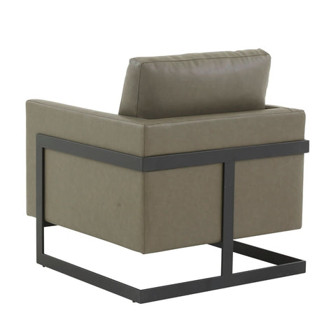 Lincoln Modern Upholstered in Fabric Accent Armchair With Gold/Black/White Metal Frame