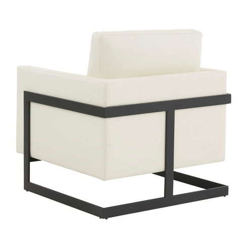 Lincoln Modern Upholstered in Fabric Accent Armchair With Gold/Black/White Metal Frame