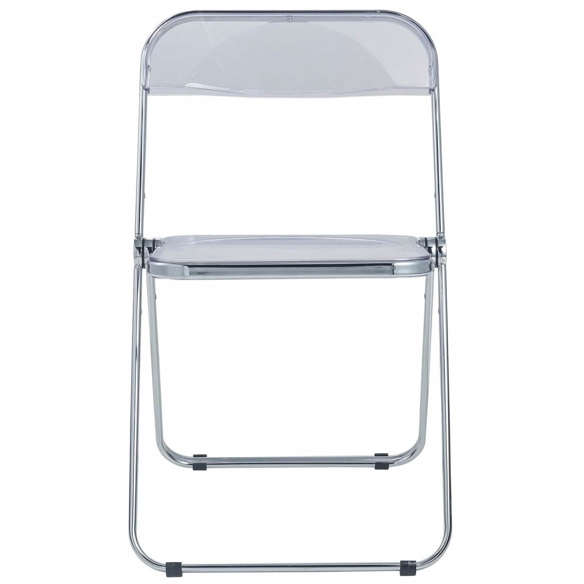 Lawrence 7 - Piece Dining Set: Folding Acrylic Chairs & Rectangular Wood Table