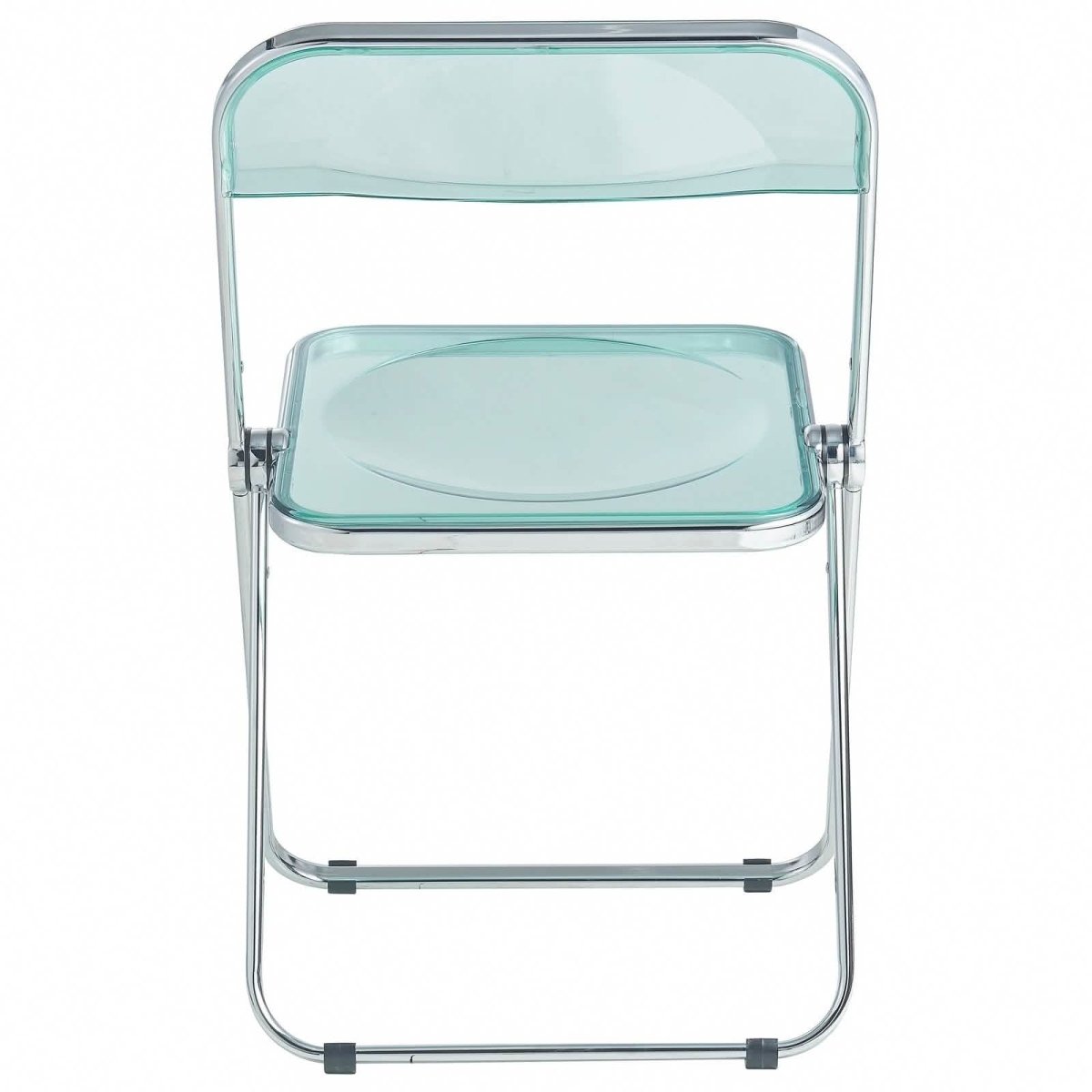 Lawrence 7 - Piece Dining Set: Folding Acrylic Chairs & Rectangular Wood Table