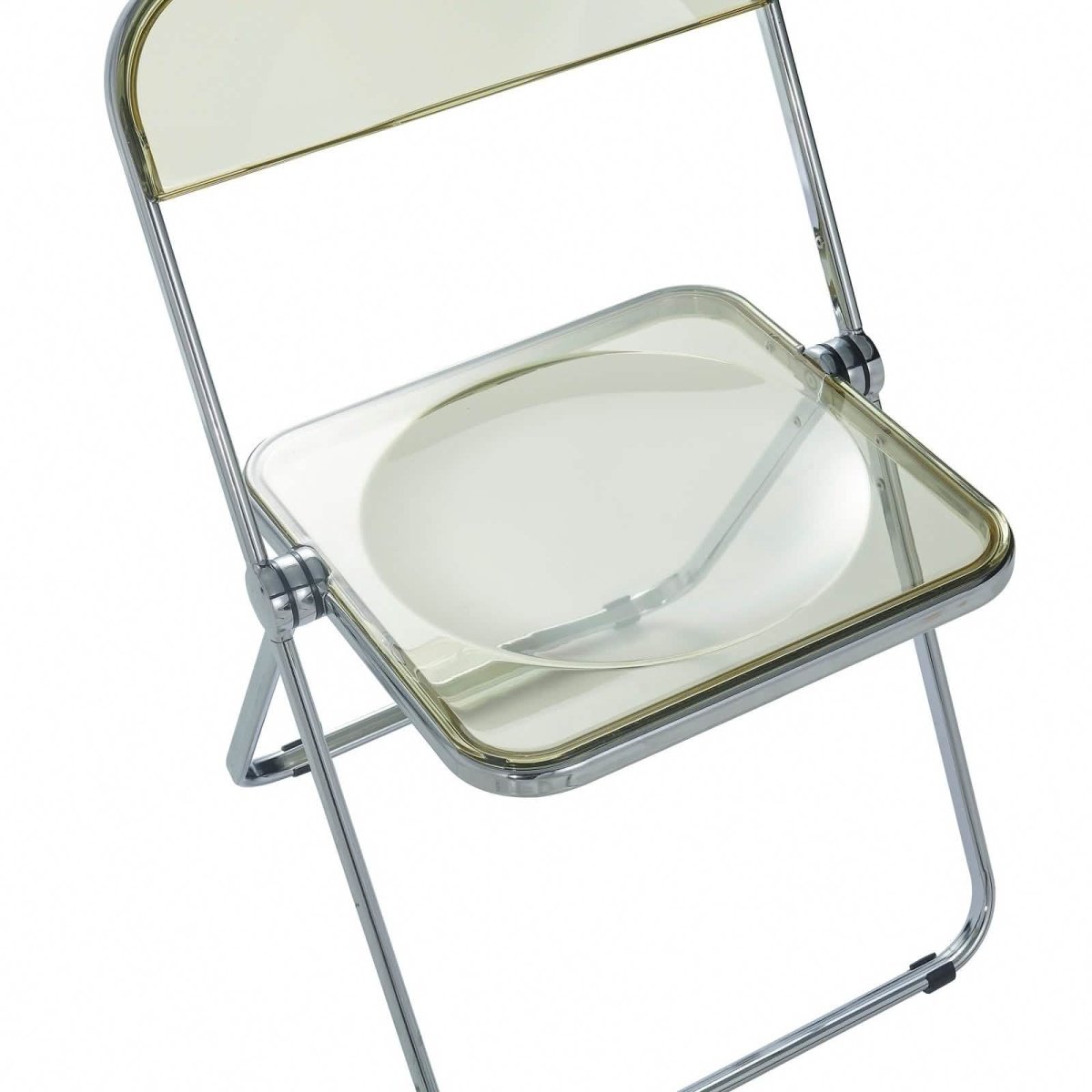 Lawrence 7 - Piece Dining Set: Folding Acrylic Chairs & Rectangular Wood Table