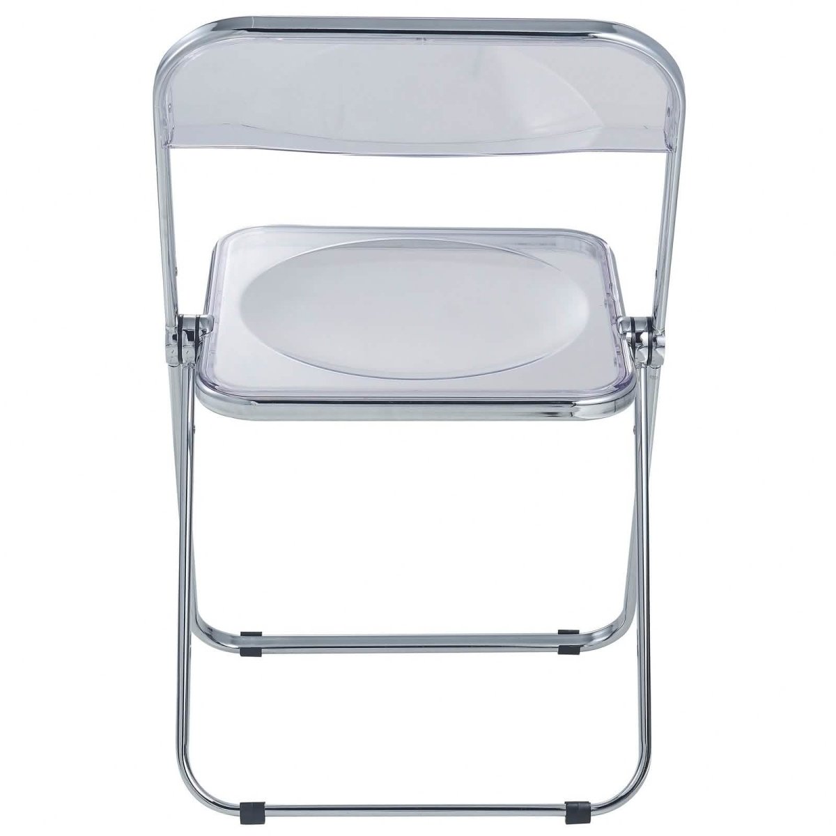 Lawrence 7 - Piece Dining Set: Folding Acrylic Chairs & Rectangular Wood Table