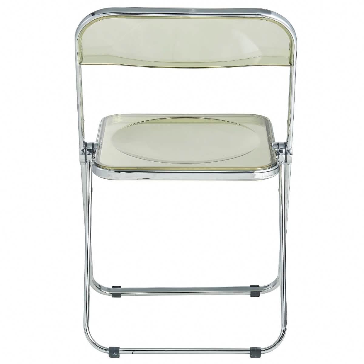 Lawrence 7 - Piece Dining Set: Folding Acrylic Chairs & Rectangular Wood Table
