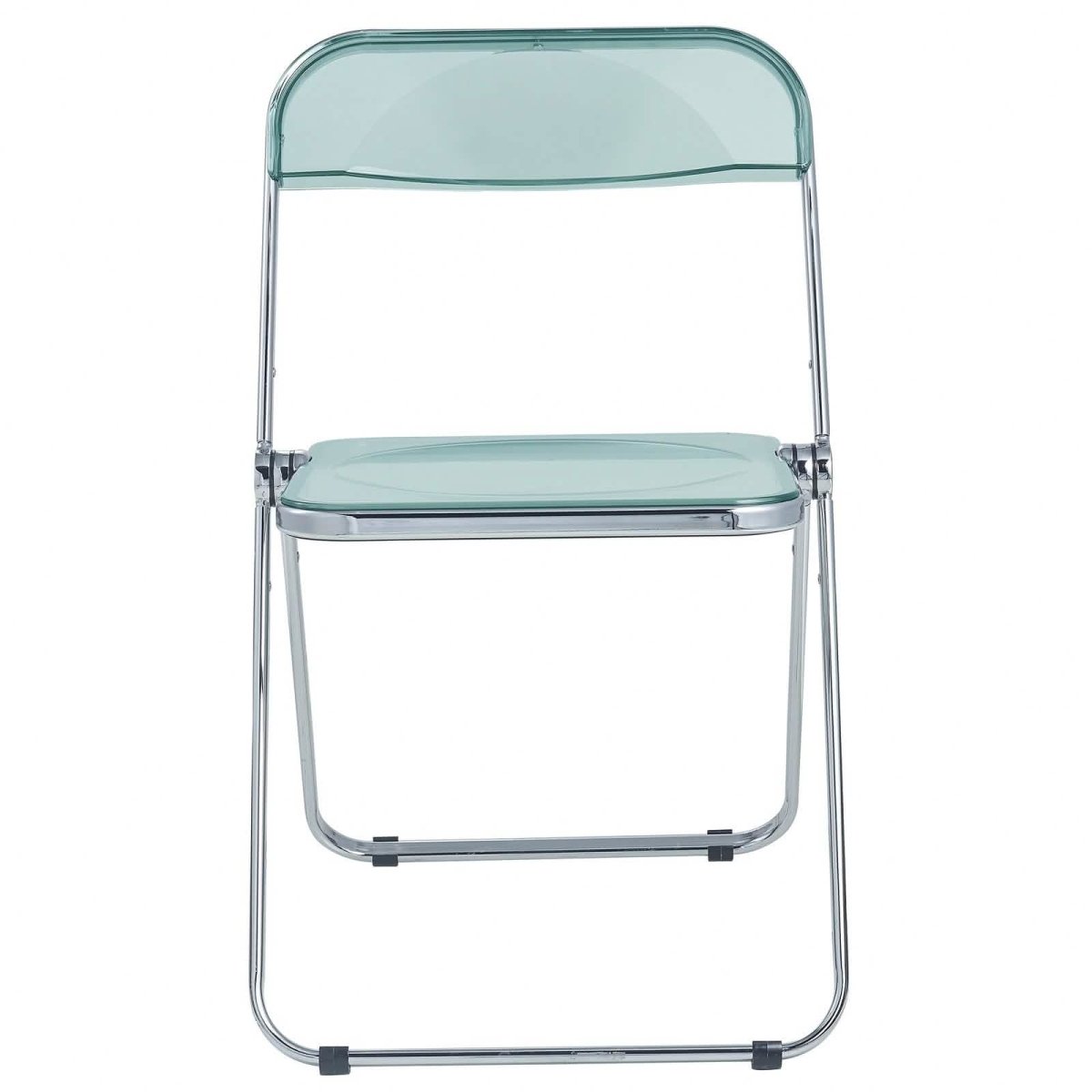 Lawrence 7 - Piece Dining Set: Folding Acrylic Chairs & Rectangular Wood Table