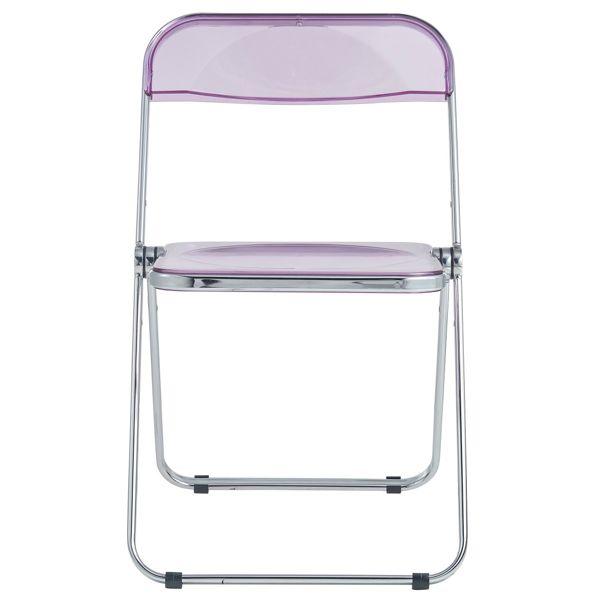 Lawrence 7 - Piece Dining Set: Folding Acrylic Chairs & Rectangular Wood Table