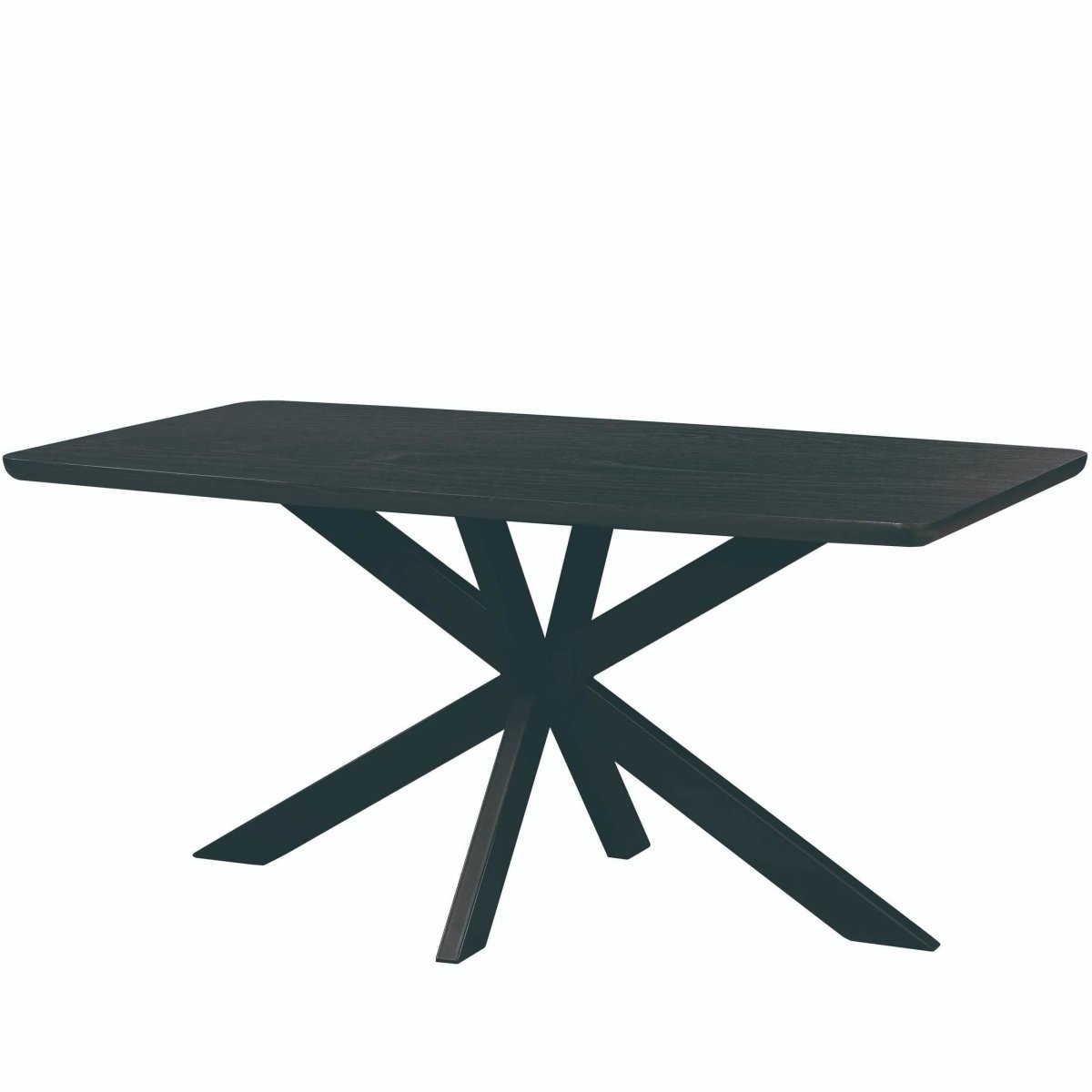 Lawrence 7 - Piece Dining Set: Folding Acrylic Chairs & Rectangular Wood Table with Geometric Base