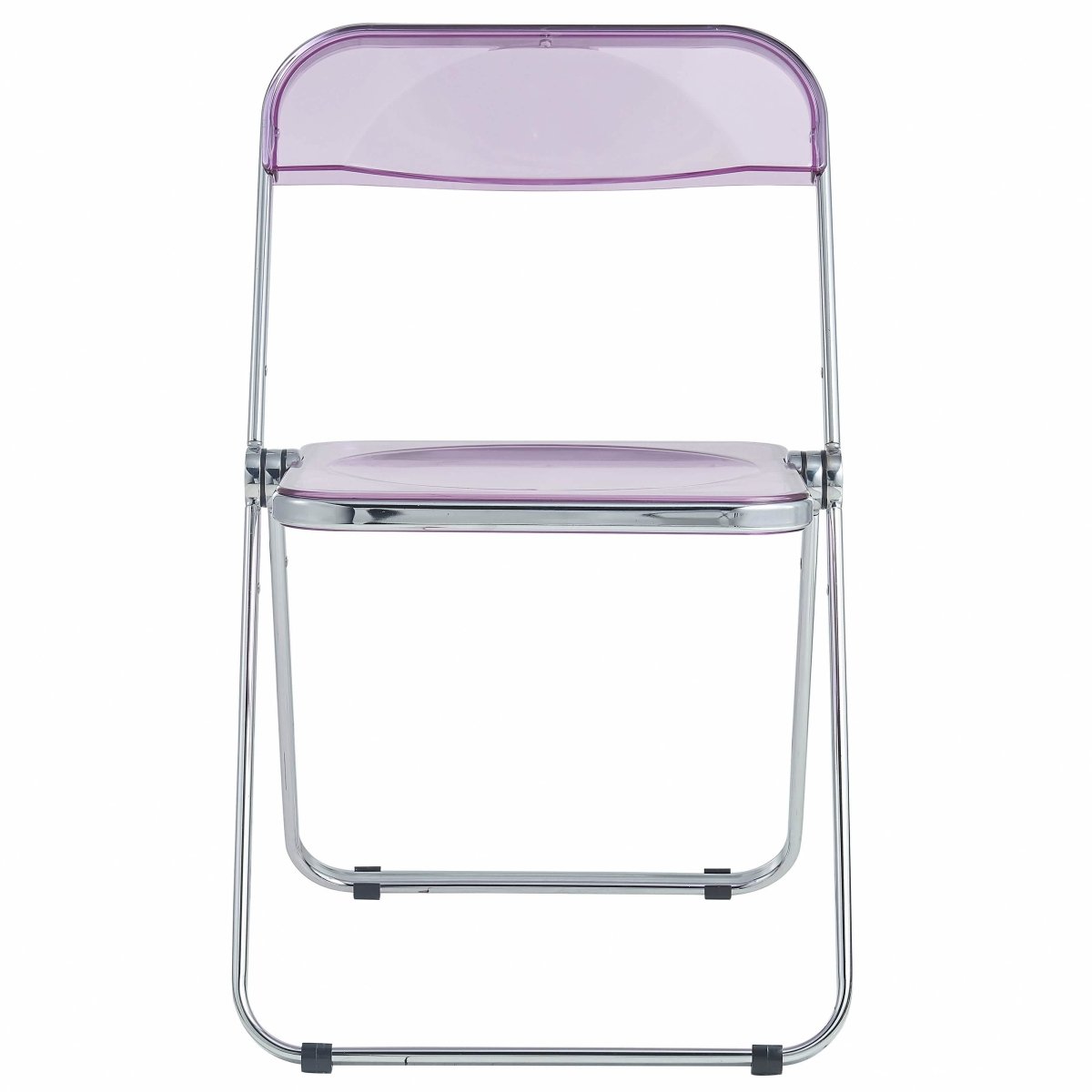 Lawrence 7 - Piece Dining Set: Folding Acrylic Chairs & Rectangular Wood Table with Geometric Base