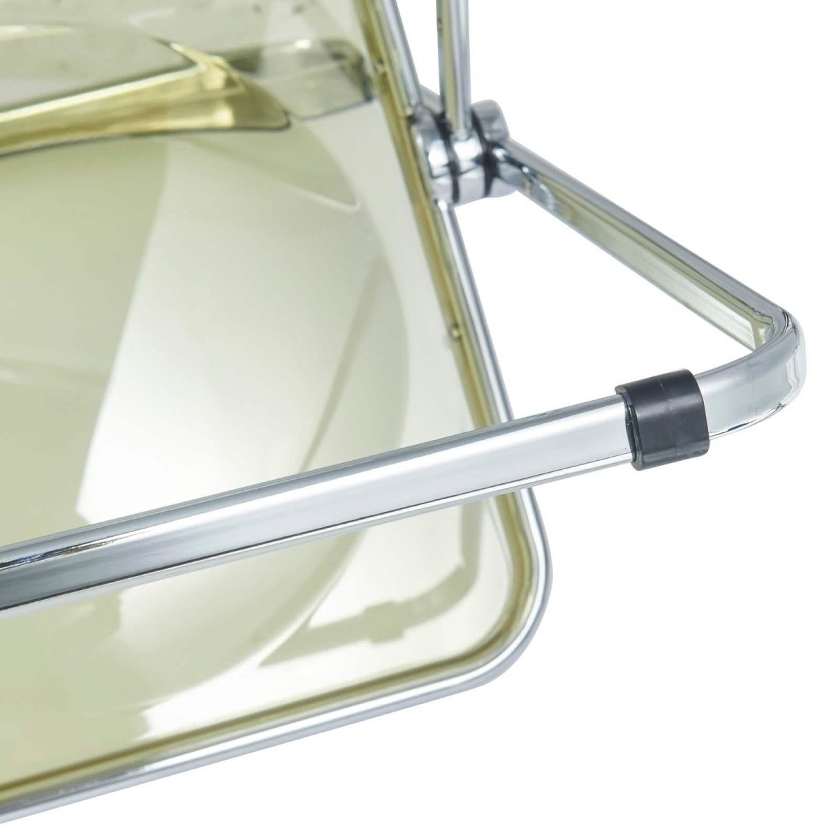 Lawrence Acrylic Folding Chair With Metal Frame Set of 4