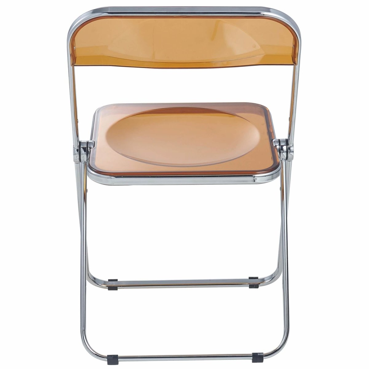 Lawrence Acrylic Folding Chair With Metal Frame Set of 4