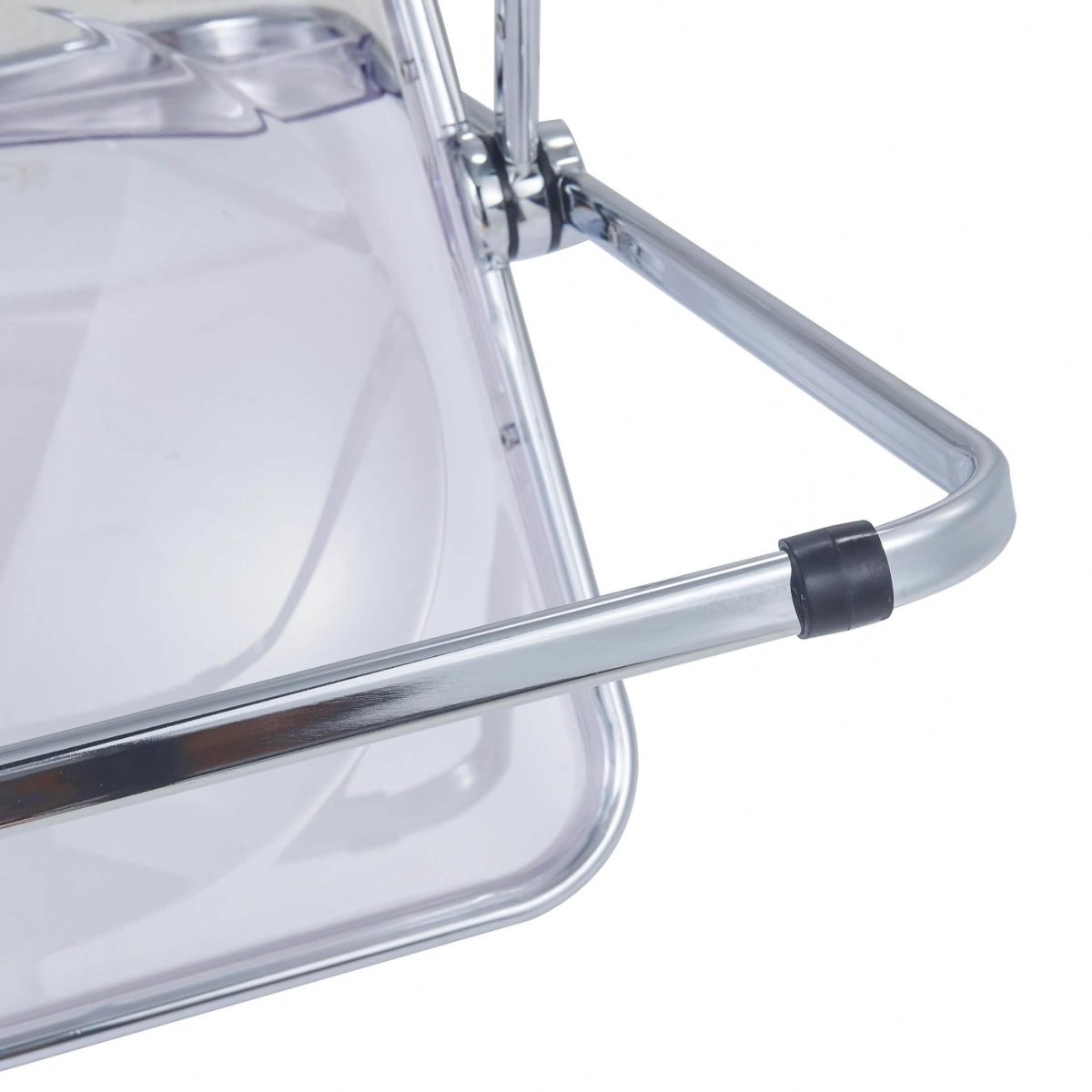 Lawrence Acrylic Folding Chair With Metal Frame Set of 4