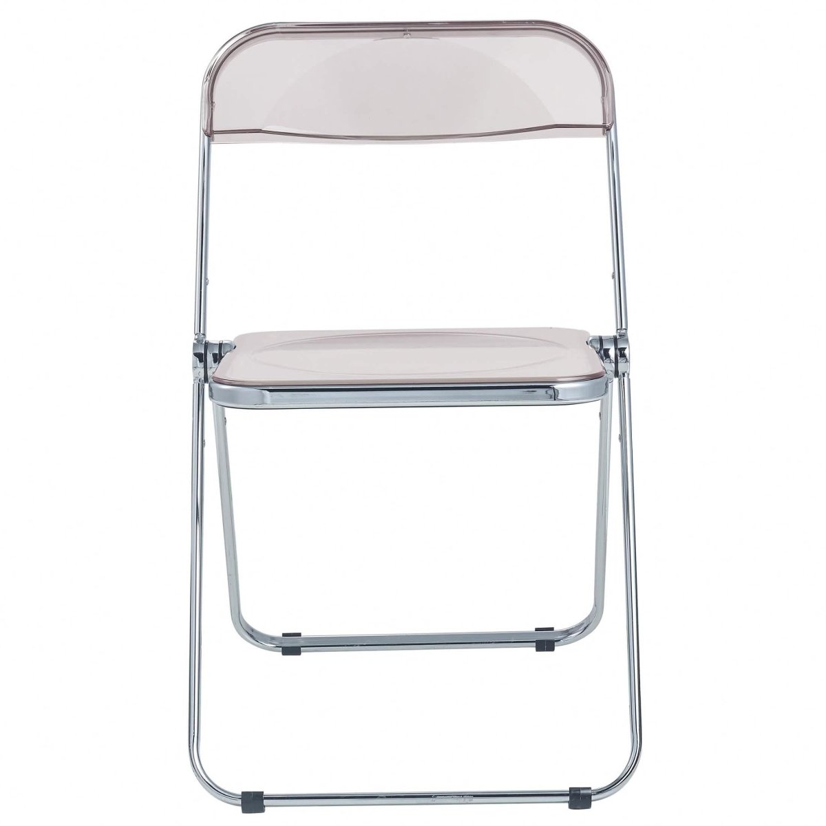 Lawrence Acrylic Folding Chair With Metal Frame Set of 4