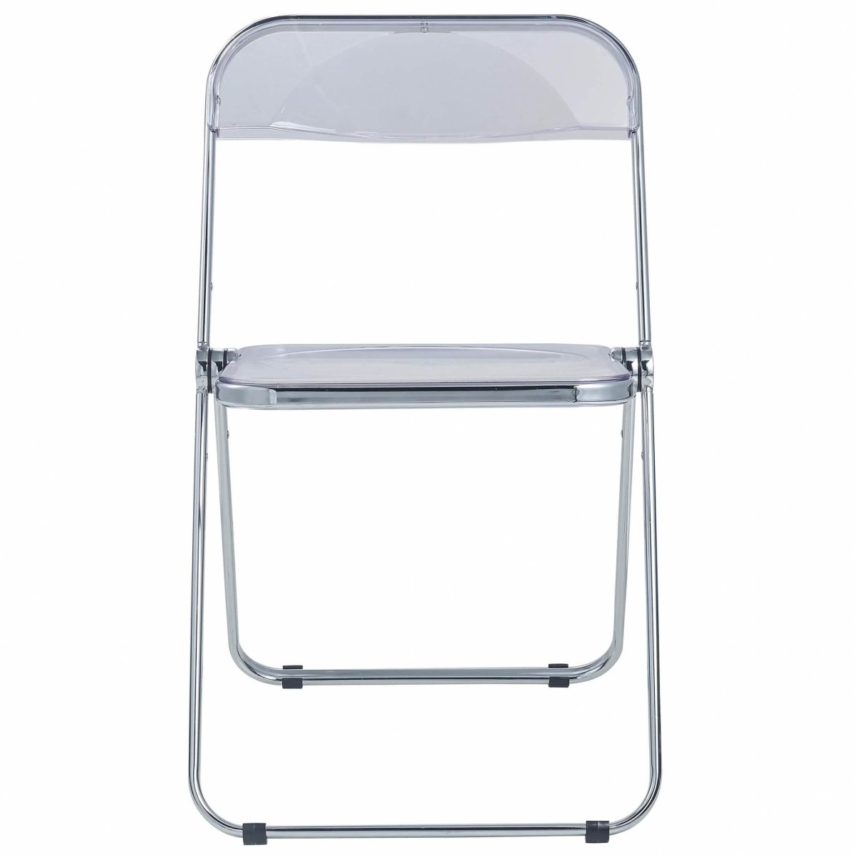 Lawrence Acrylic Folding Chair With Metal Frame Set of 4