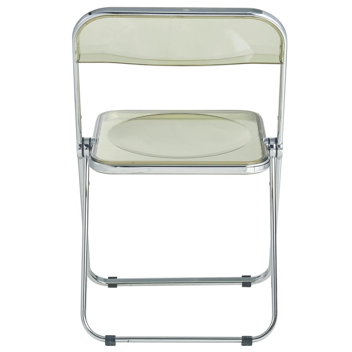 Lawrence Acrylic Folding Chair With Metal Frame Set of 4