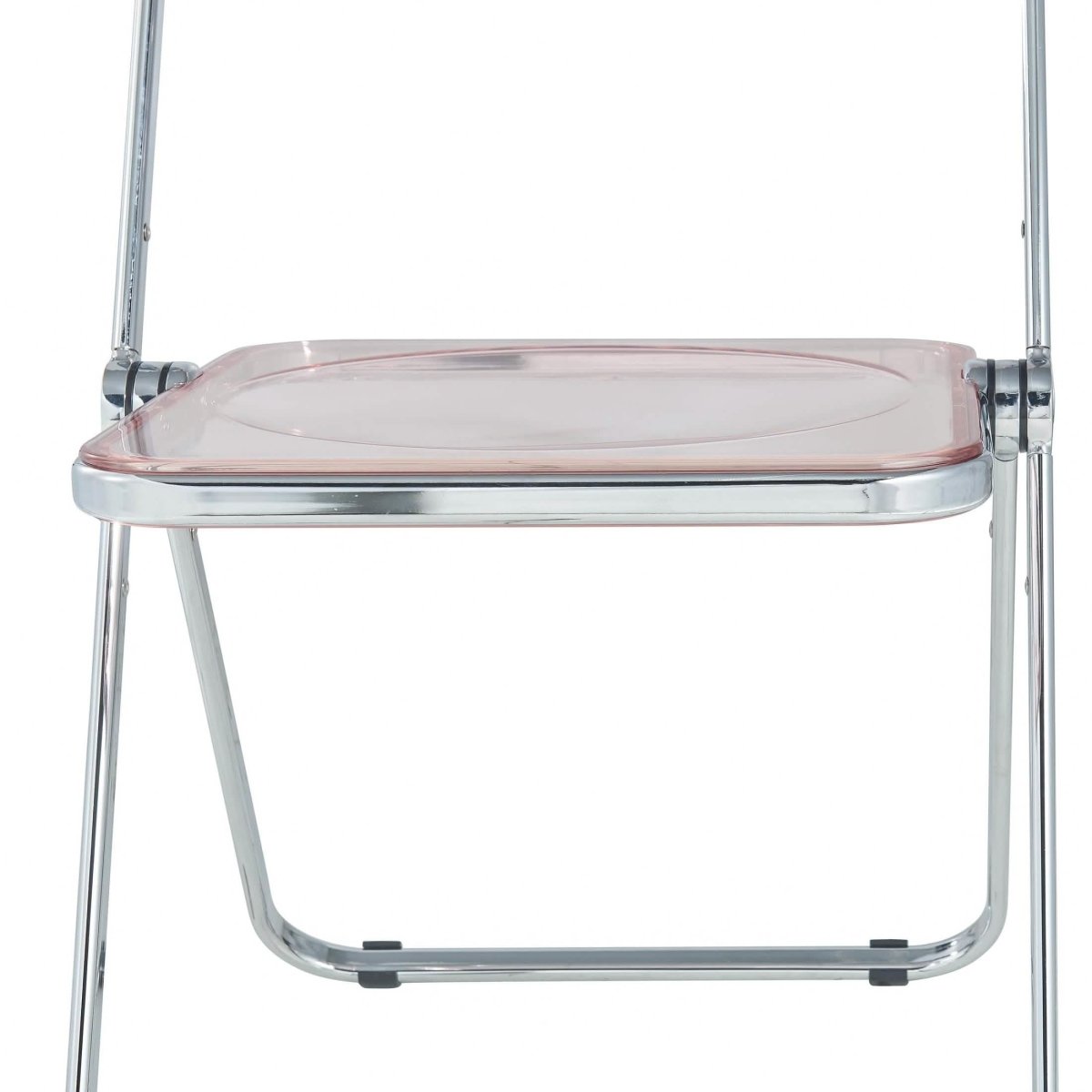 Lawrence Acrylic Folding Chair With Metal Frame Set of 4