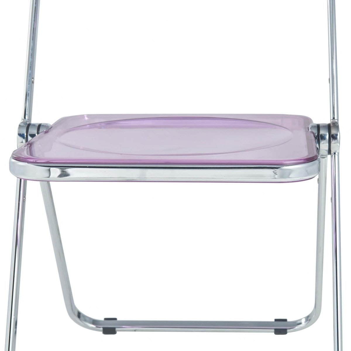 Lawrence Acrylic Folding Chair With Metal Frame Set of 4