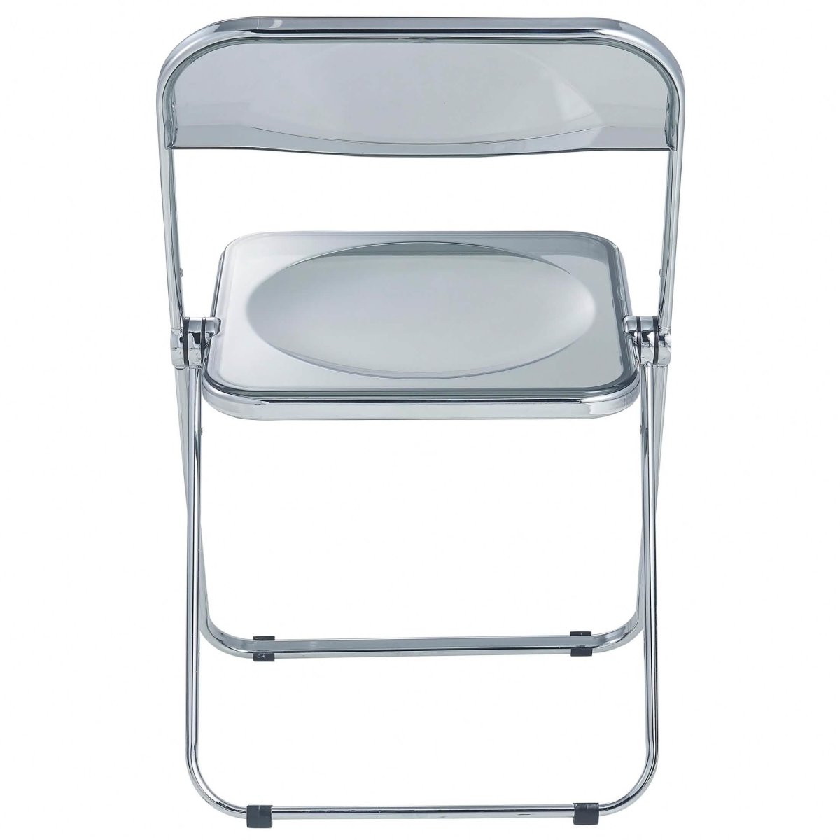 Lawrence Acrylic Folding Chair With Metal Frame Set of 4
