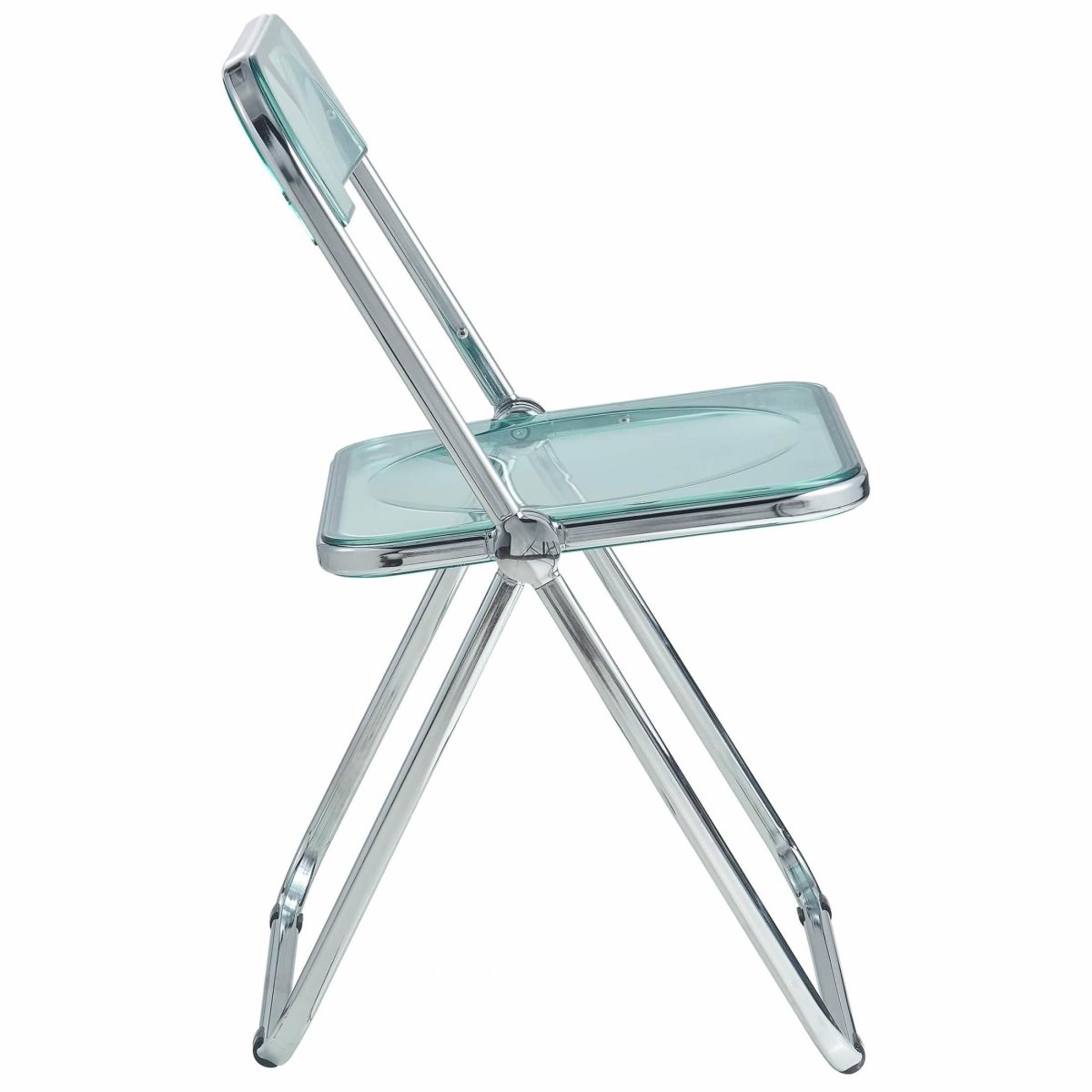 Lawrence Acrylic Folding Chair With Metal Frame Set of 4