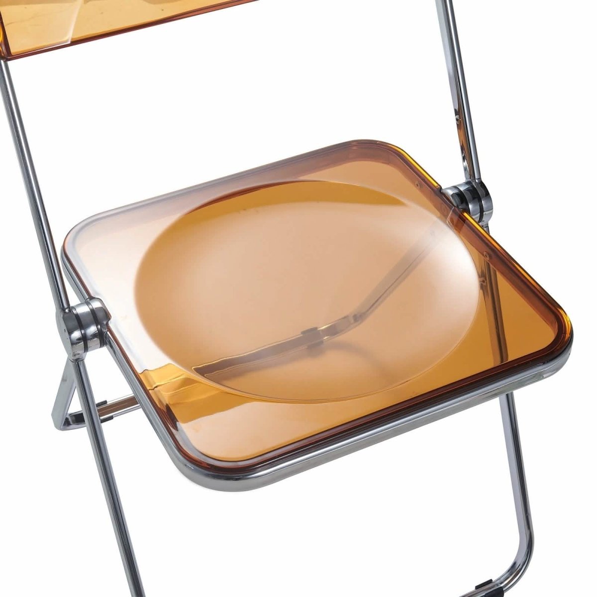Lawrence Acrylic Folding Chair With Metal Frame Set of 4