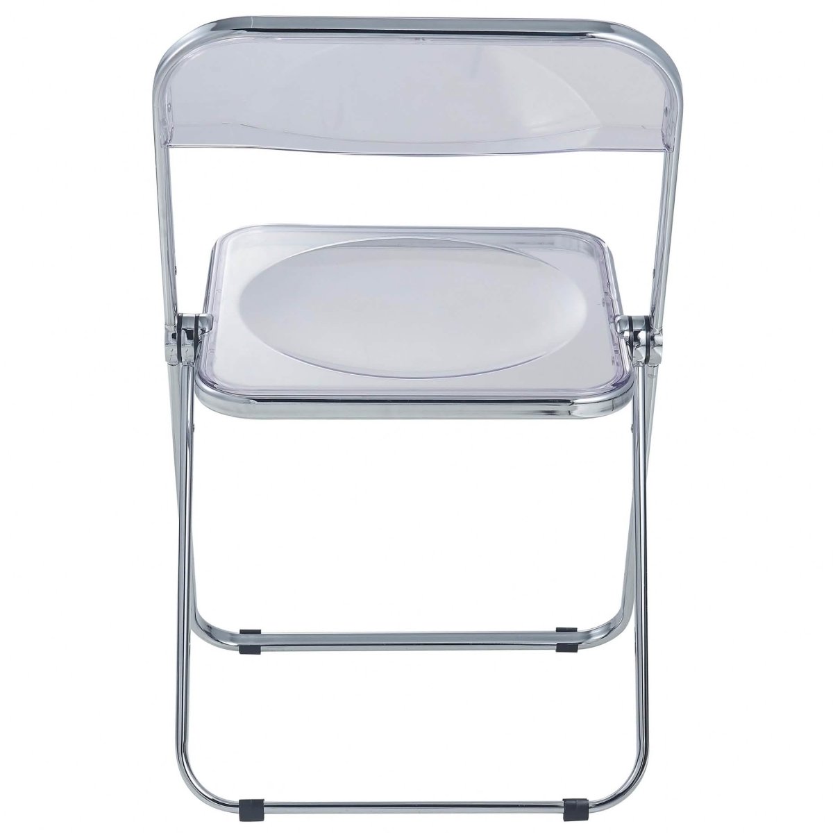 Lawrence Acrylic Folding Chair With Metal Frame Set of 4