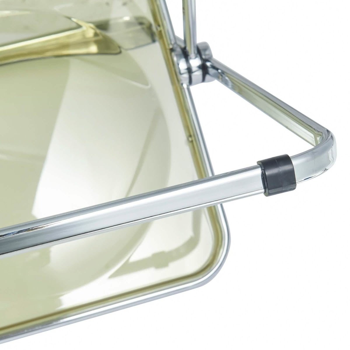 Lawrence Acrylic Folding Chair With Metal Frame Set of 4