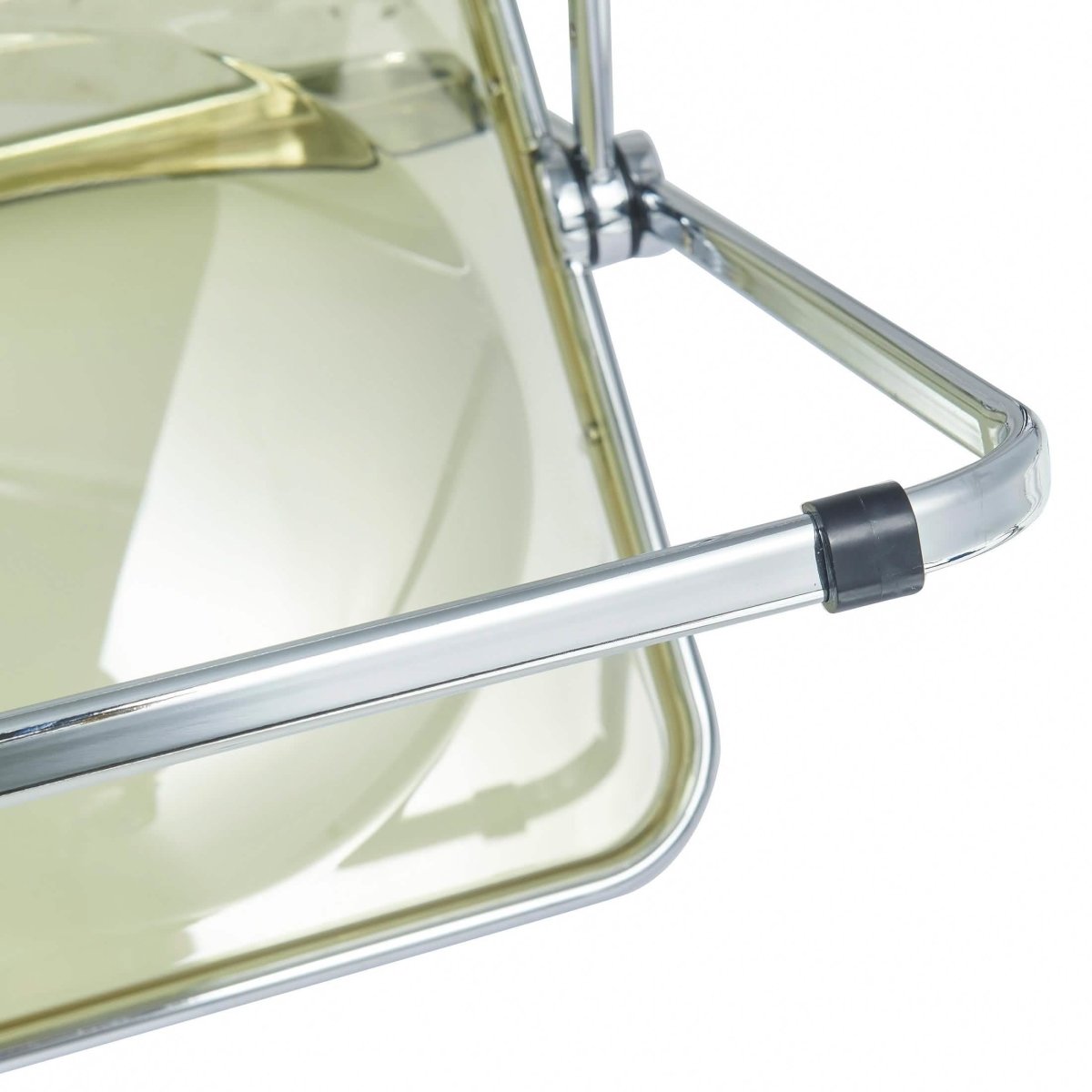 Lawrence Acrylic Folding Chair With Metal Frame Set of 4