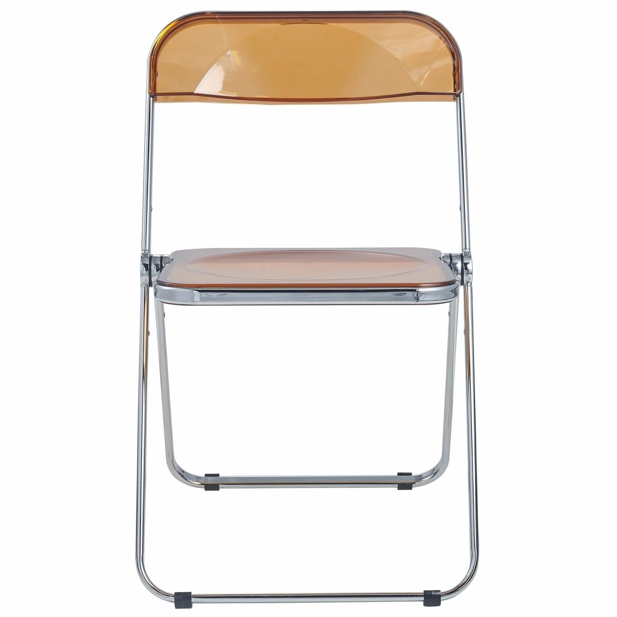 Lawrence Acrylic Folding Chair With Metal Frame Set of 4