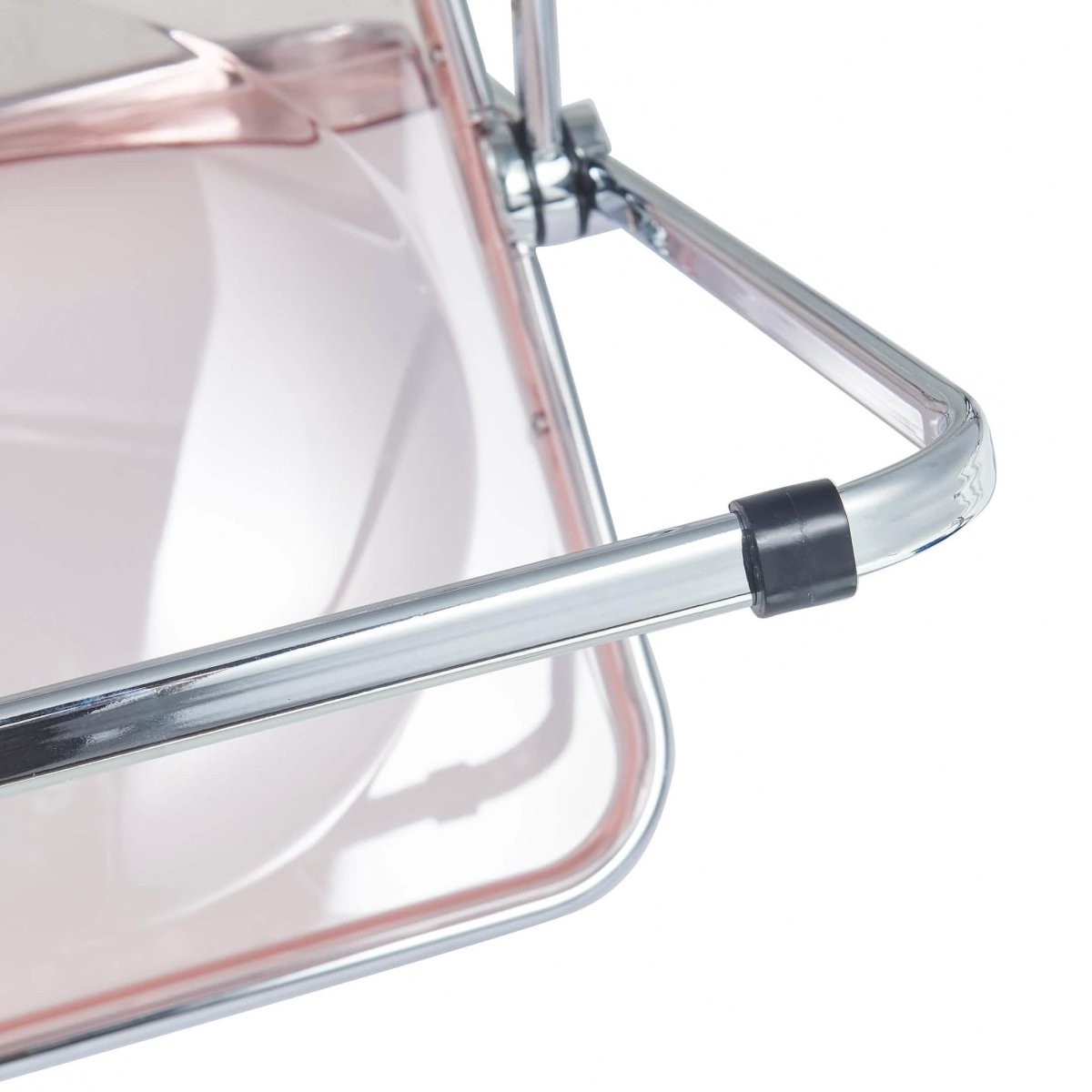 Lawrence Acrylic Folding Chair With Metal Frame Set of 4