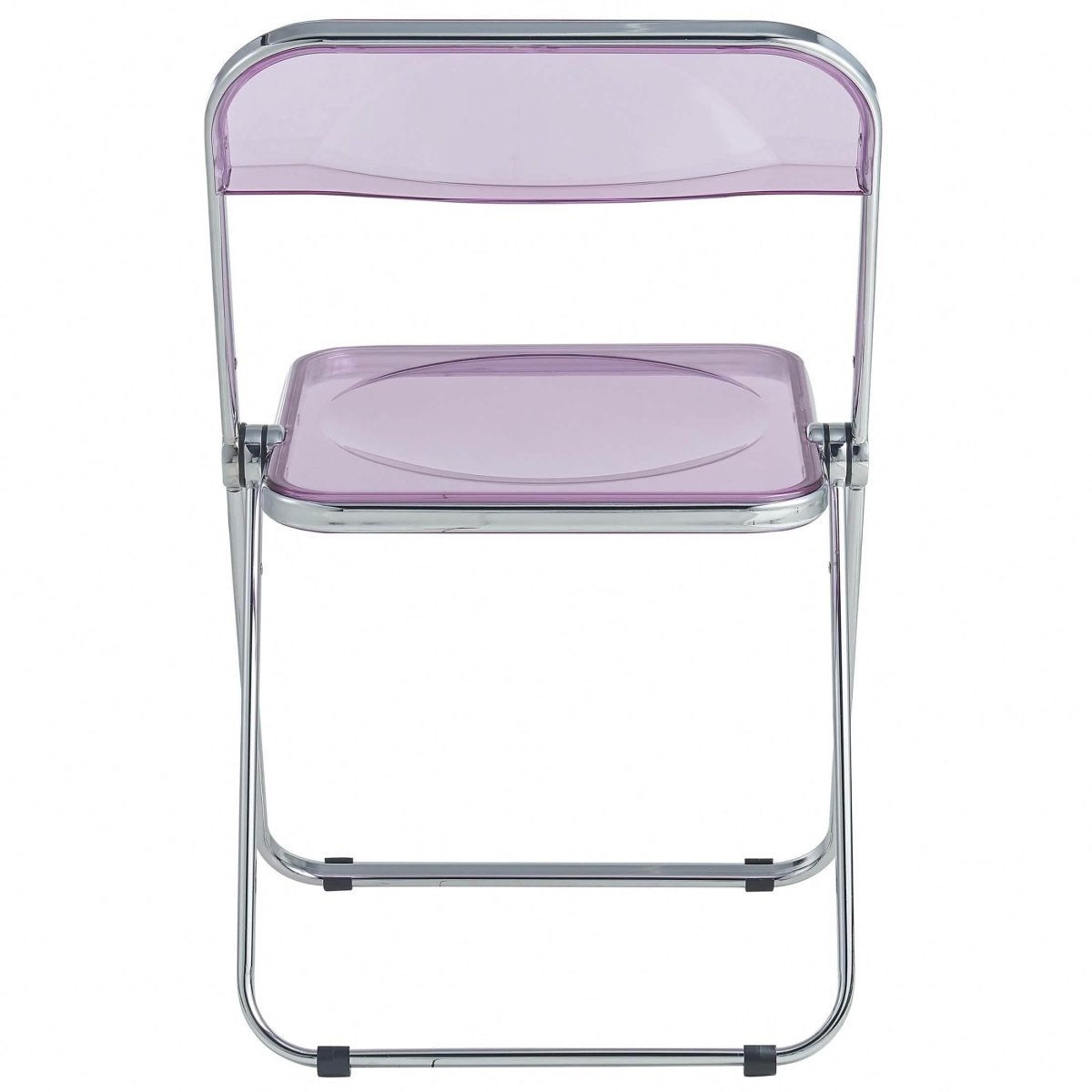 Lawrence Acrylic Folding Chair With Metal Frame Set of 4