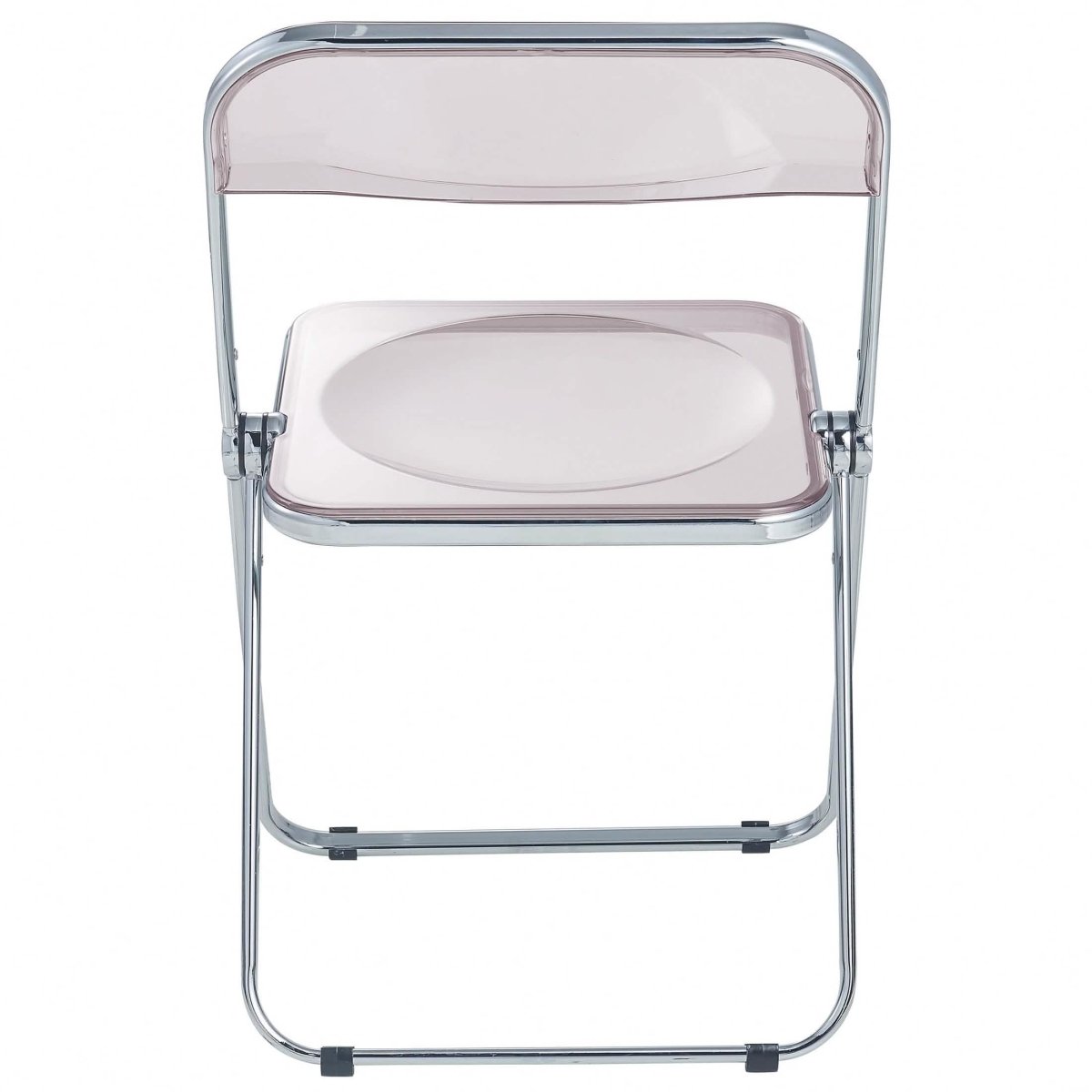 Lawrence Acrylic Folding Chair With Metal Frame Set of 4