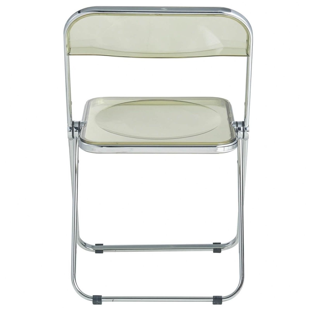 Lawrence Acrylic Folding Chair With Metal Frame Set of 4