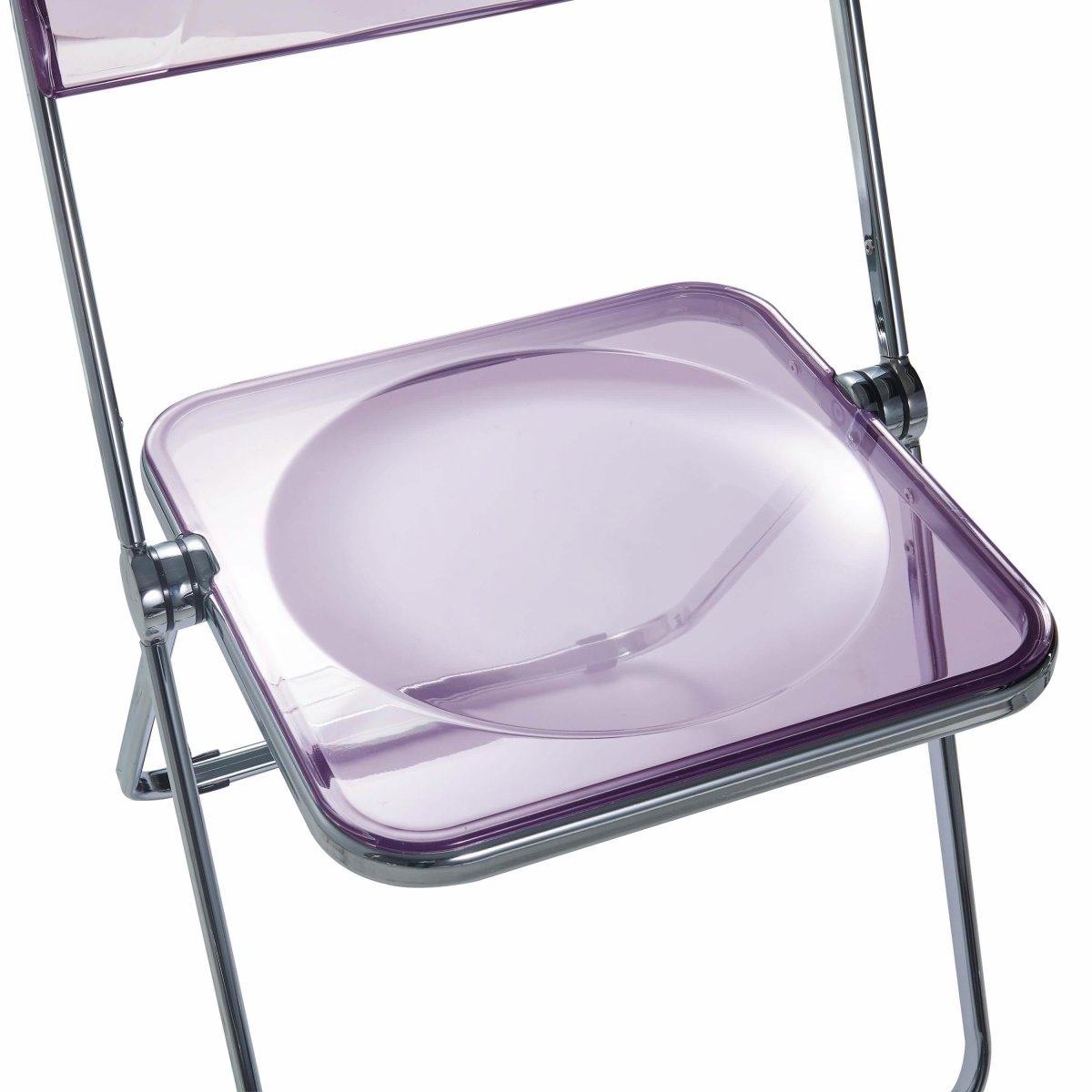 Lawrence Acrylic Folding Chair With Metal Frame Set of 4